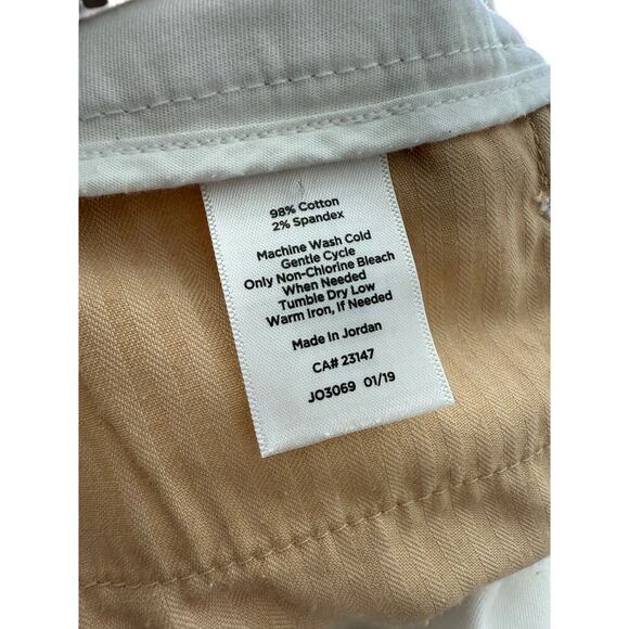 Talbots White Perfect Skimmer Cropped Pedal Pusher Pants Size 8P Casual Mature - Picture 4 of 13